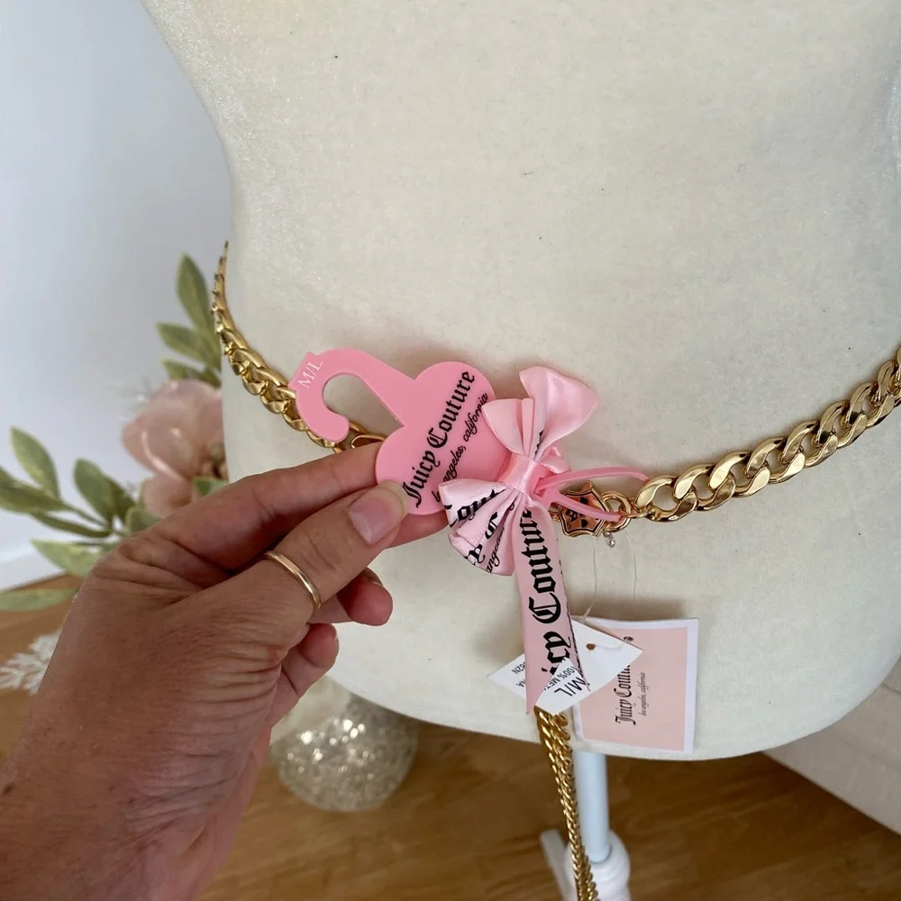 JUICY COUTURE WOMEN’S GOLD METAL BELT SIZE: M/L - Picture 6 of 10